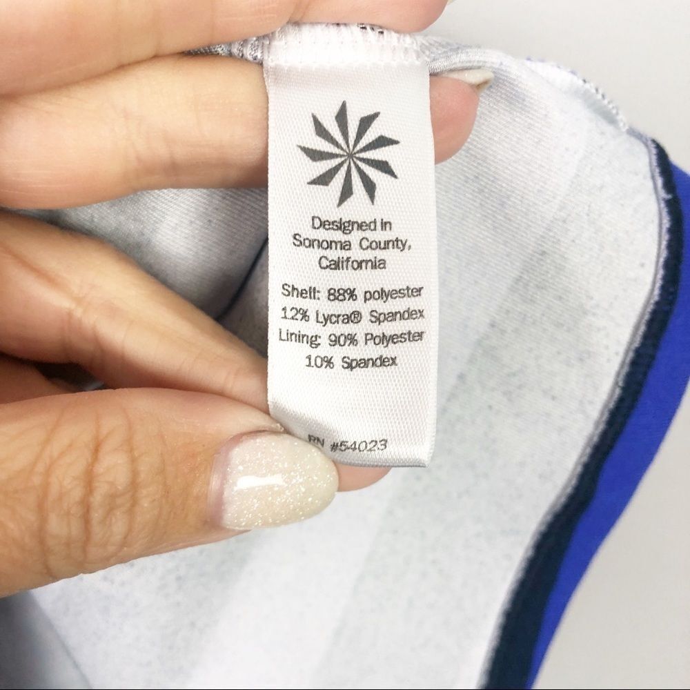 ATHLETA | Bold Stripe Tank Blue Y-Back Medium - Picture 7 of 7